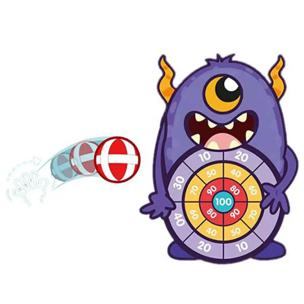 Szörnyes tépőzáras célbadobó játék