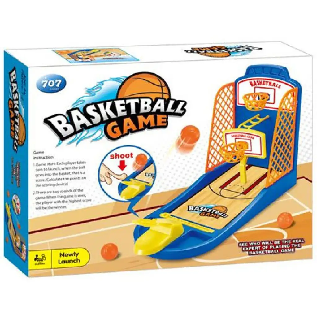 Egyszemélyes asztali kosárlabda szett kilövővel kép 5