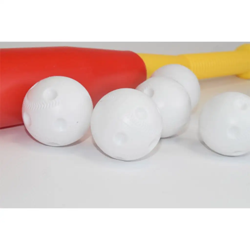 Piros műanyag baseball ütő szett labdákkal 56cm kép 4