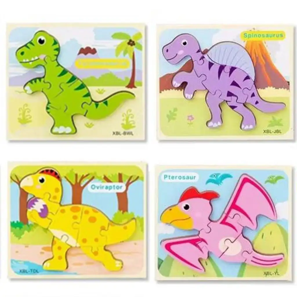 Fa dinoszauruszos formapuzzle többféle változatban kép 2