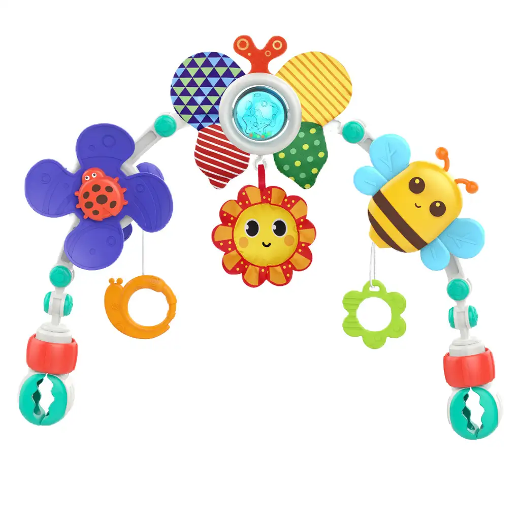 Happy World: Cuki állatok kiságyra rögzíthető játékhíd kép 2