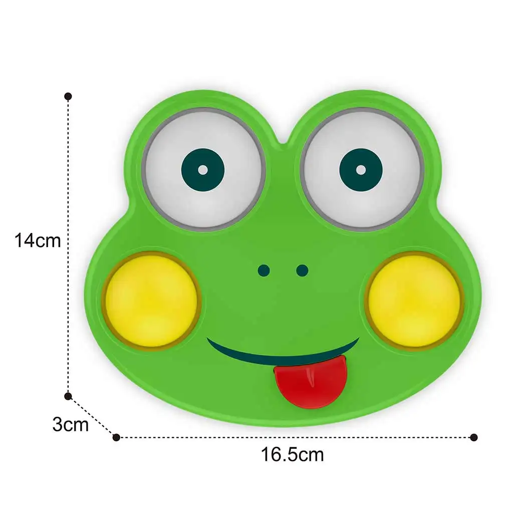 Happy World: Pop it! Nyugtató béka pajti készségfejlesztő bébijáték kép 2