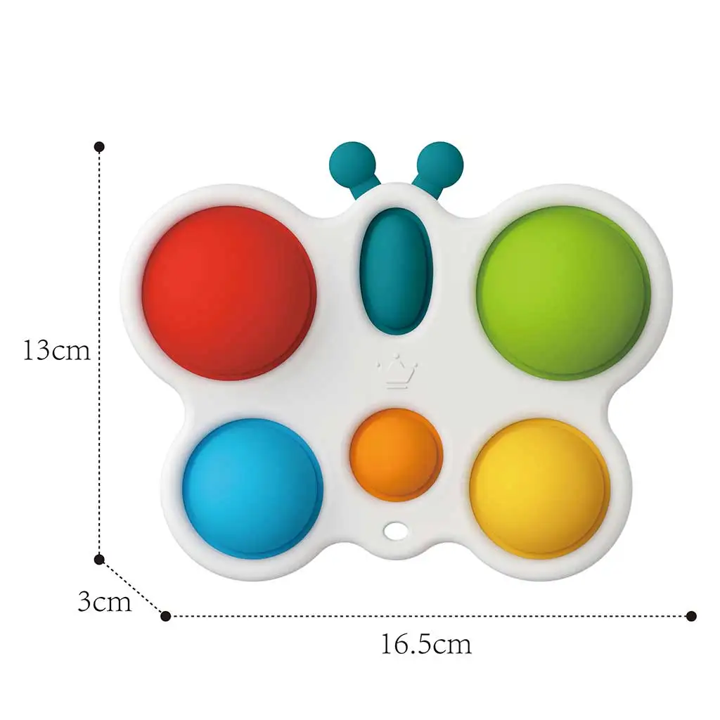 Happy World: Pop it! Nyugtató pillangó pajti készségfejlesztő bébijáték kép 2