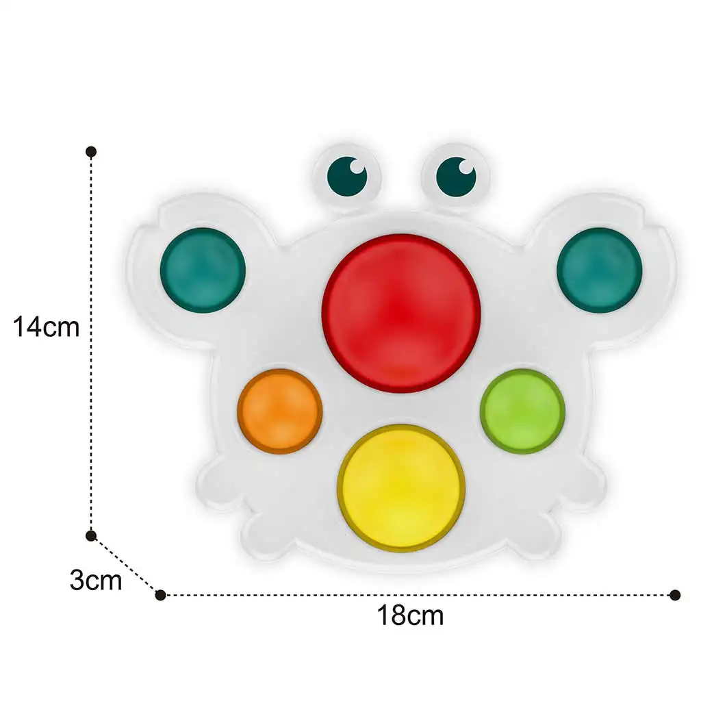Happy World: Pop it! Nyugtató rákpajti készségfejlesztő bébijáték kép 2