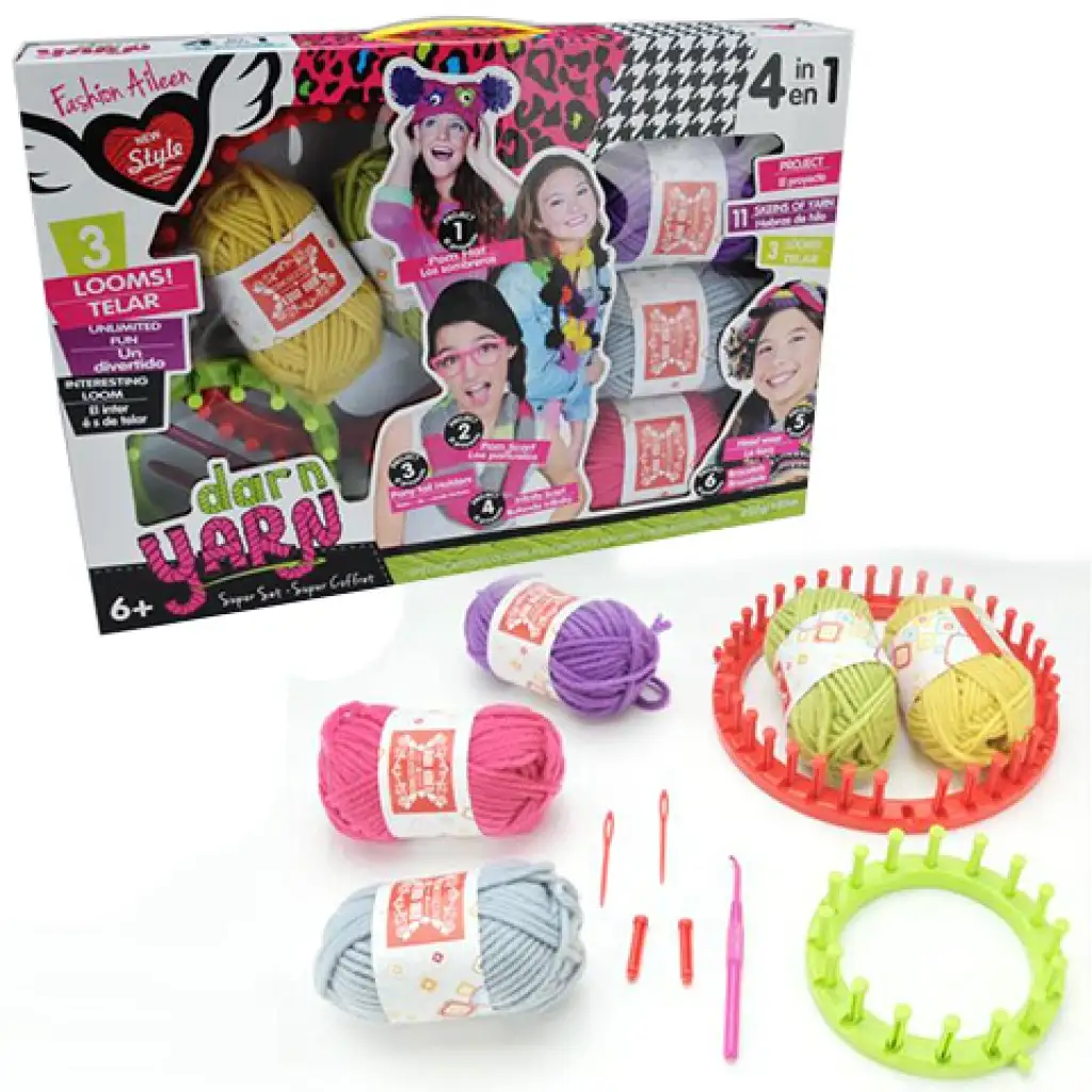 4 az 1-ben szövőszett színes fonallal