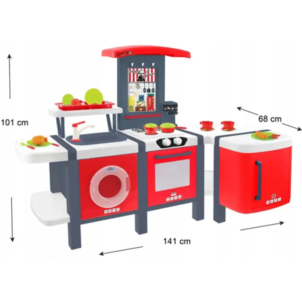 Mochtoys: Cooking Studio XXL játékkonyha 28db kiegészítővel 141x68x101cm kép 2