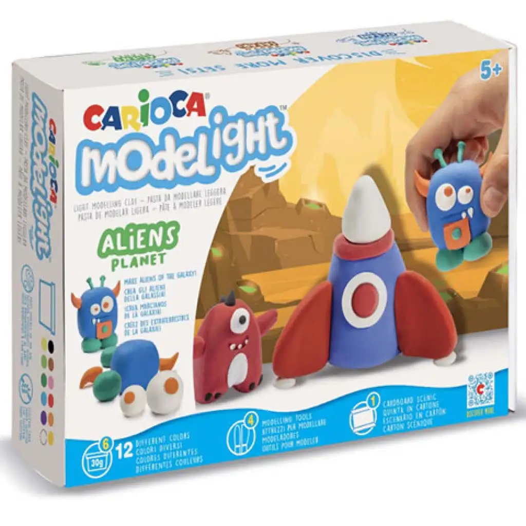 Modelight Maxi Play Box Űrlények gyurma szett - Carioca