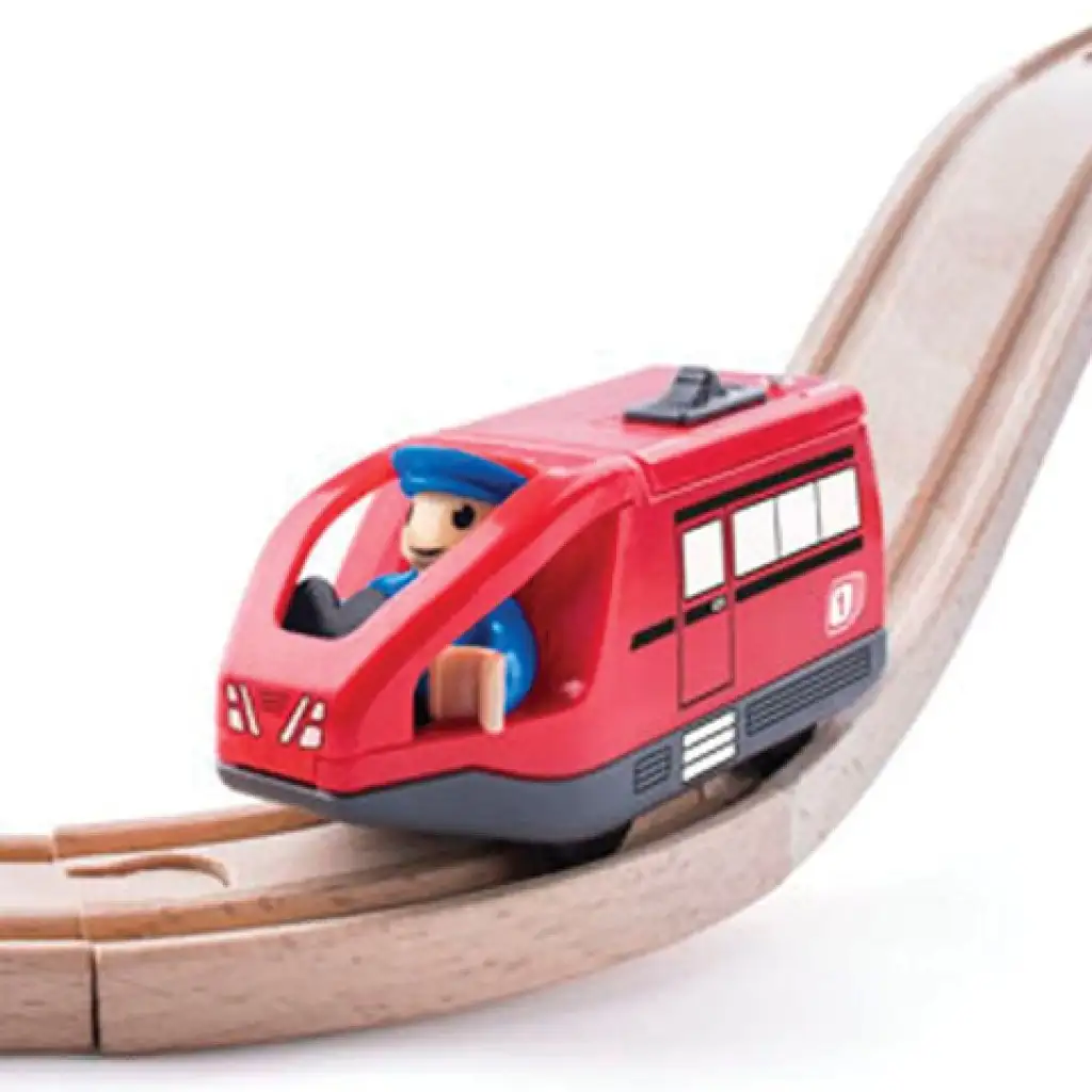 Modern piros elektromos mozdony - Woodyland kép 2