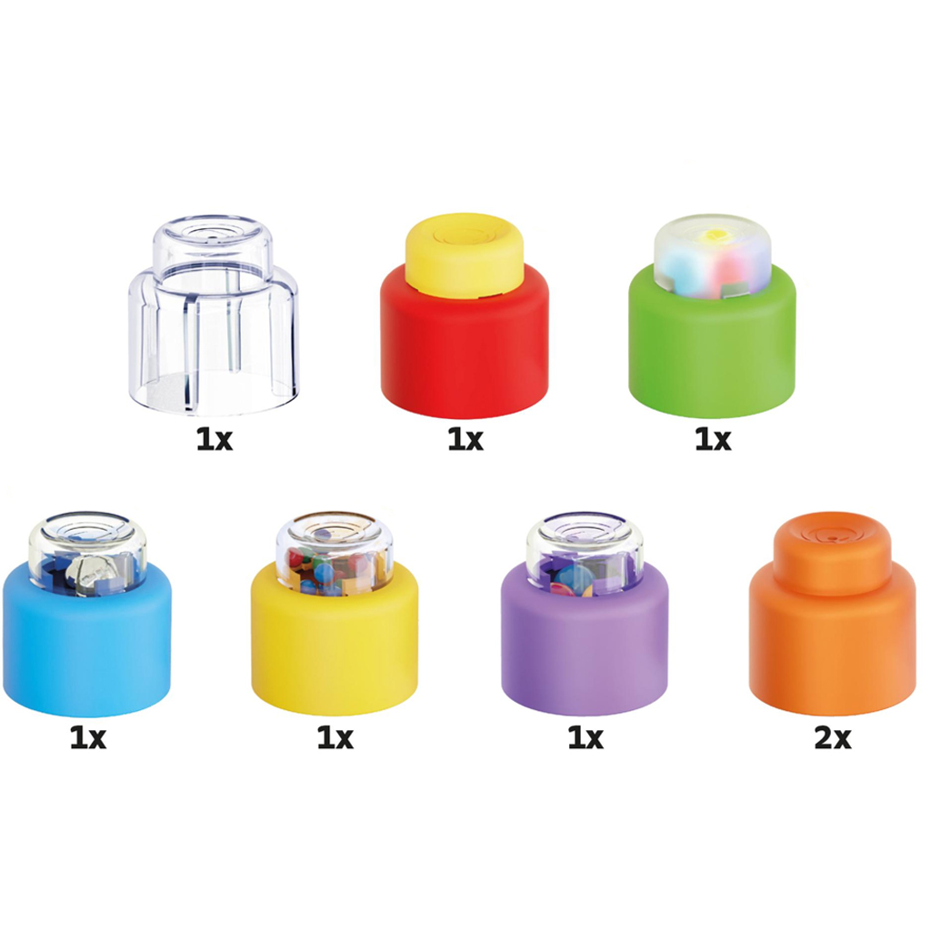 Quercetti: Momy Soft 8 db-os szenzoros puha építőkocka szett fénnyel és hanggal kép 2