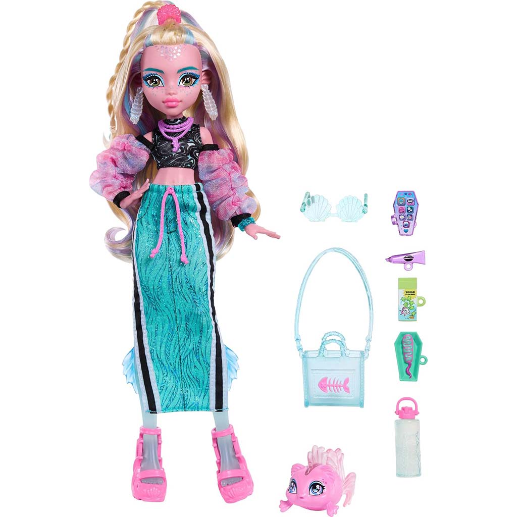 Monster High Lagoona Blue baba kiegészítőkkel - Mattel kép 2