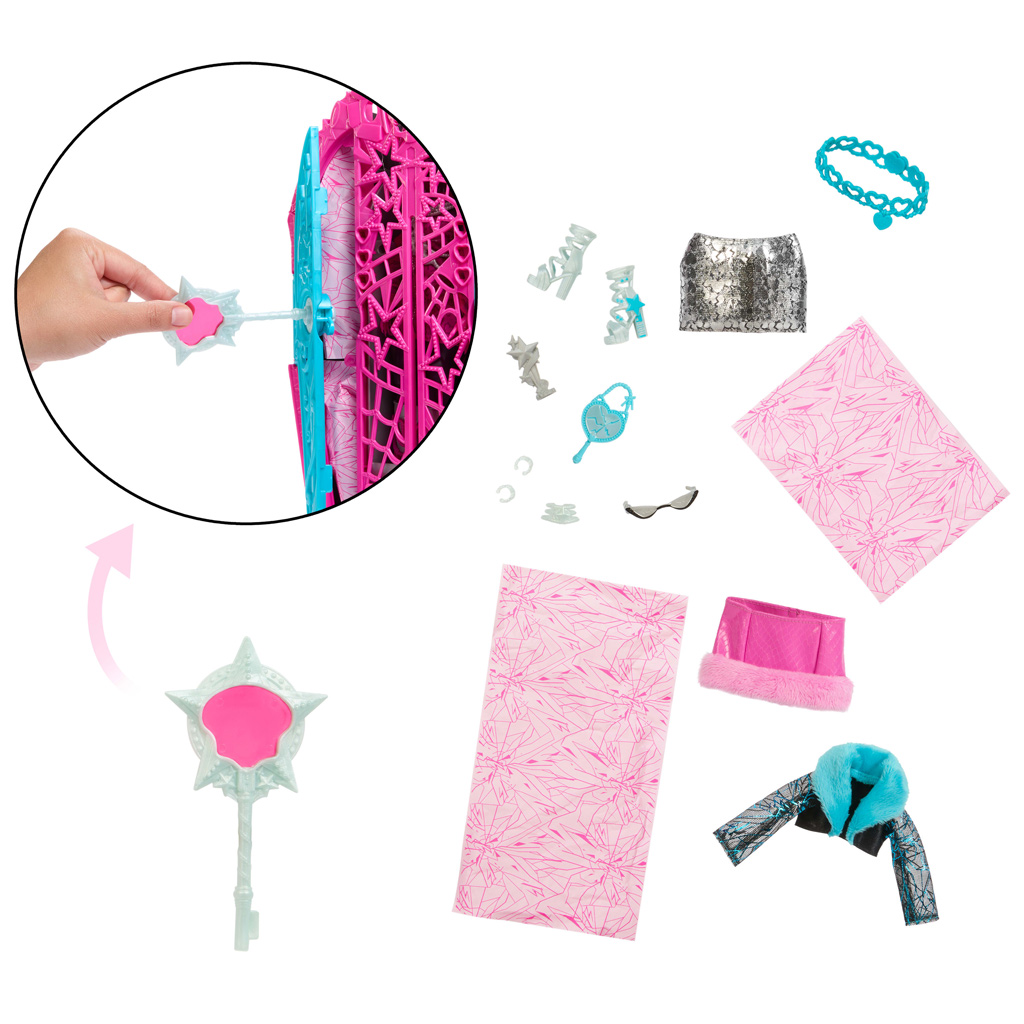 Monster High: Szörnyen jóbarátok titkai – Rémes nyomozás Hauntlywood titkok Catty Noir baba - Mattel kép 5