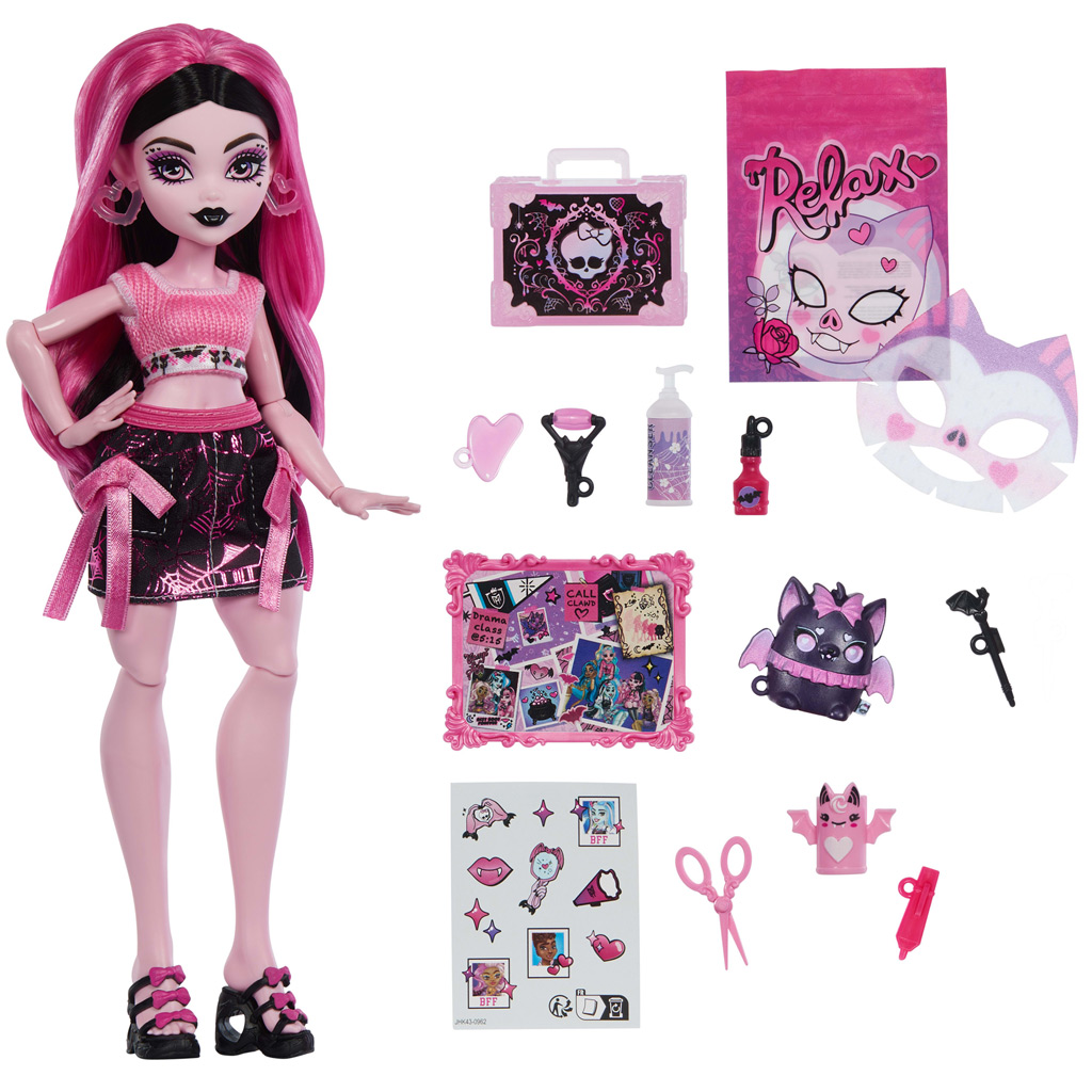 Monster High Rémségápolás Draculaura baba kiegészítőkkel - Mattel kép 3