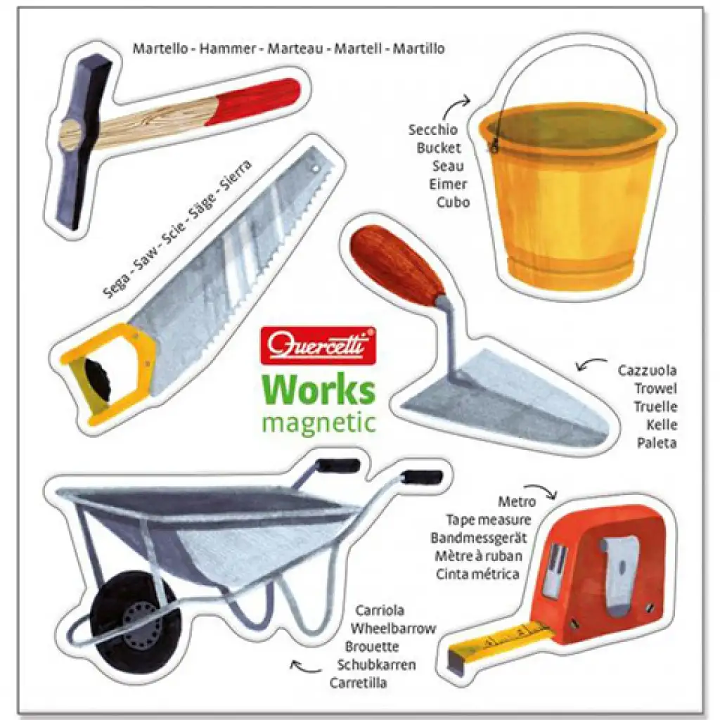 Quercetti: Montessori foglalkozások mágneses puzzle 3db-os szett kép 3