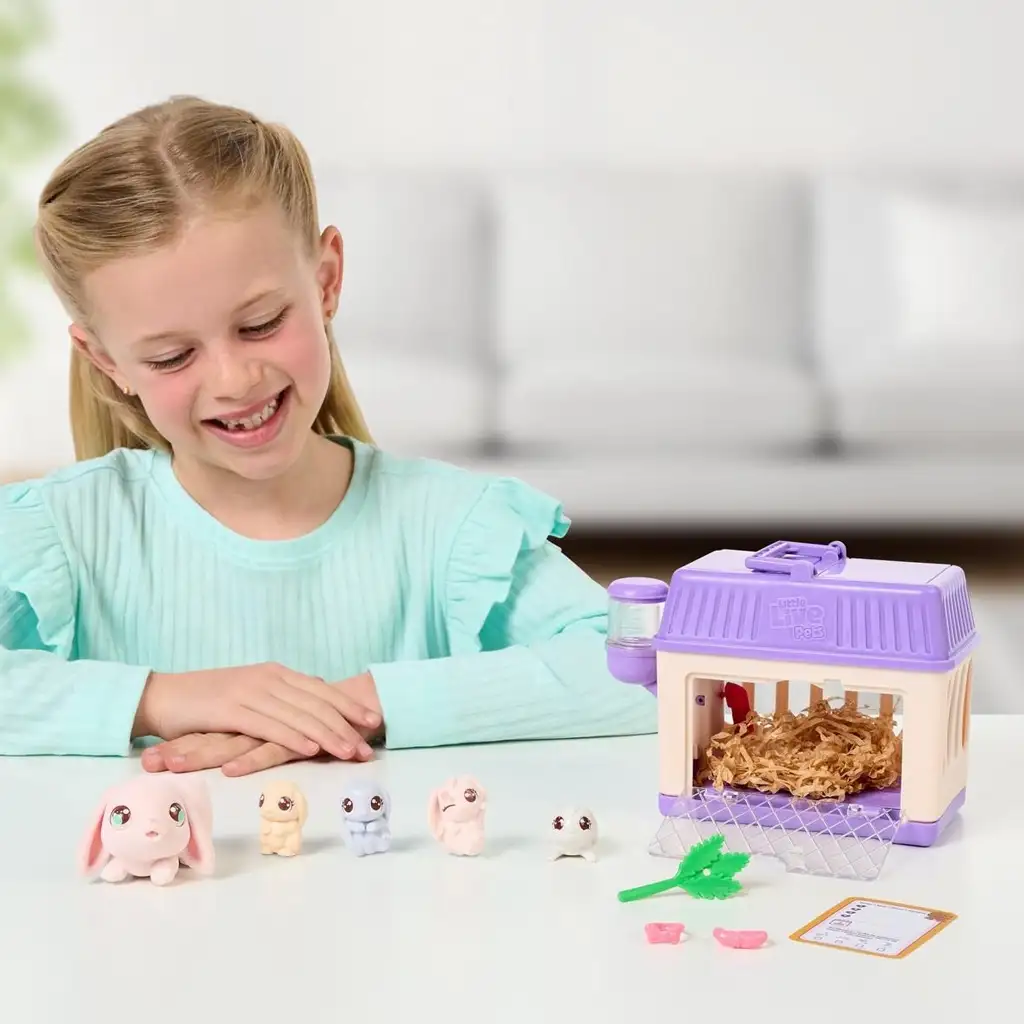 Little Live Pets: Nyuszi mama és kicsinyei játékszett kép 3