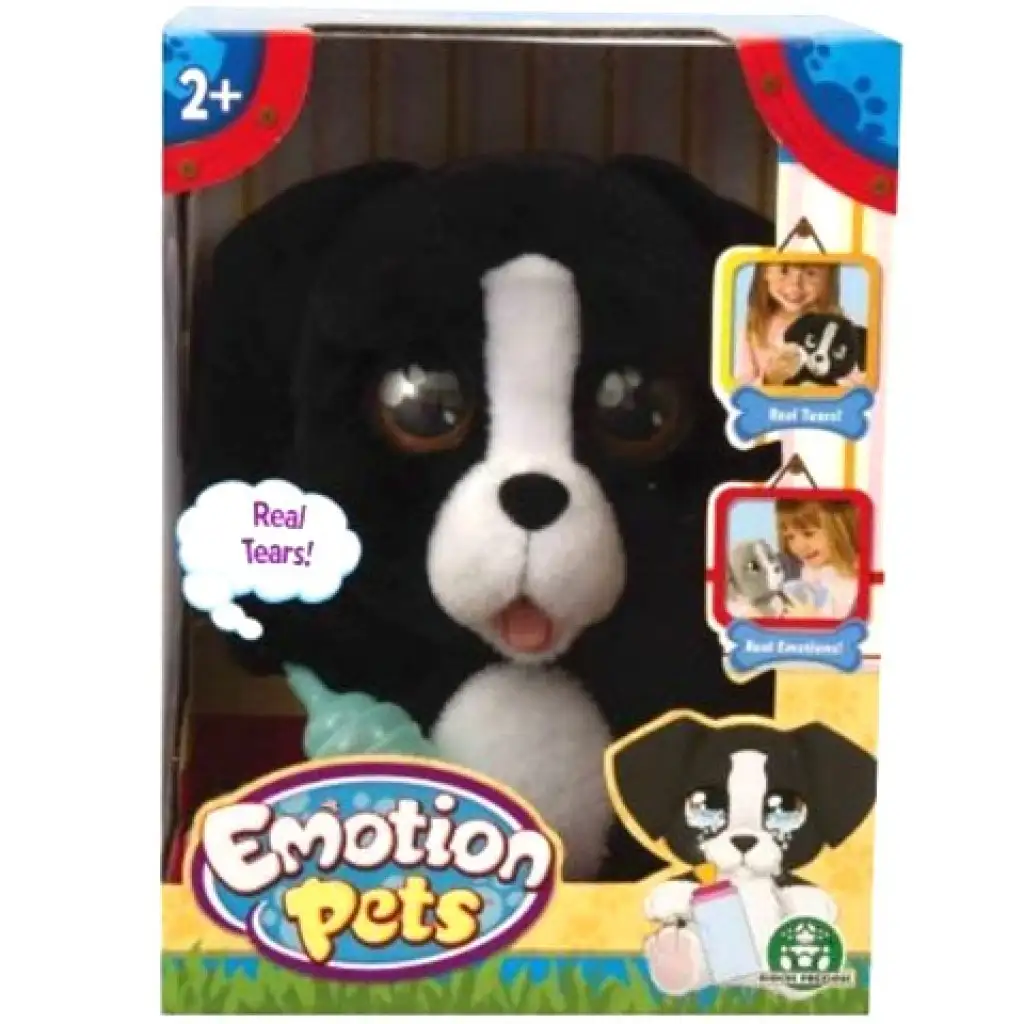 Cry Pets: Pityergő fekete kiskutya plüss játék