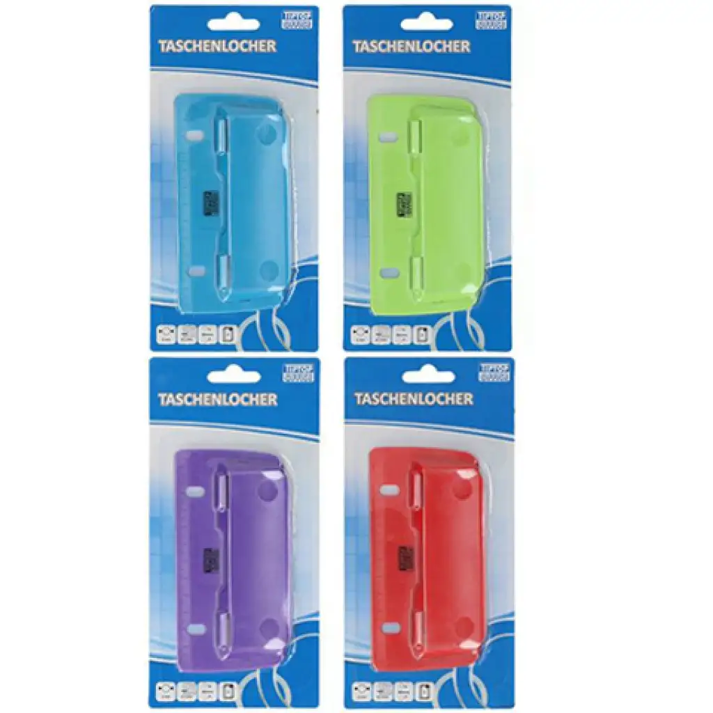 Spirit: Műanyag lyukasztó kétlyukú BP02 négyféle színben