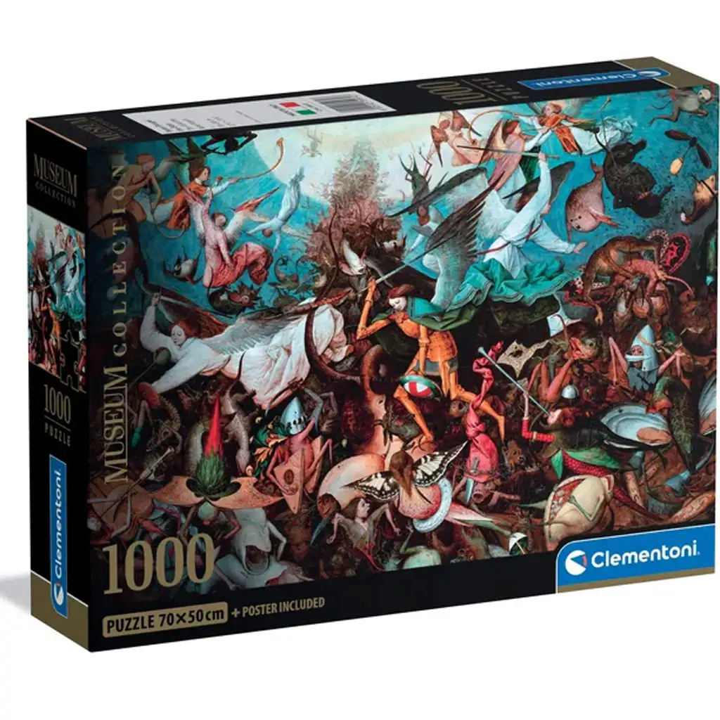 Museum Collection: Bruegel - A lázadó angyalok bukása 1000 db-os puzzle poszterrel - Clementoni