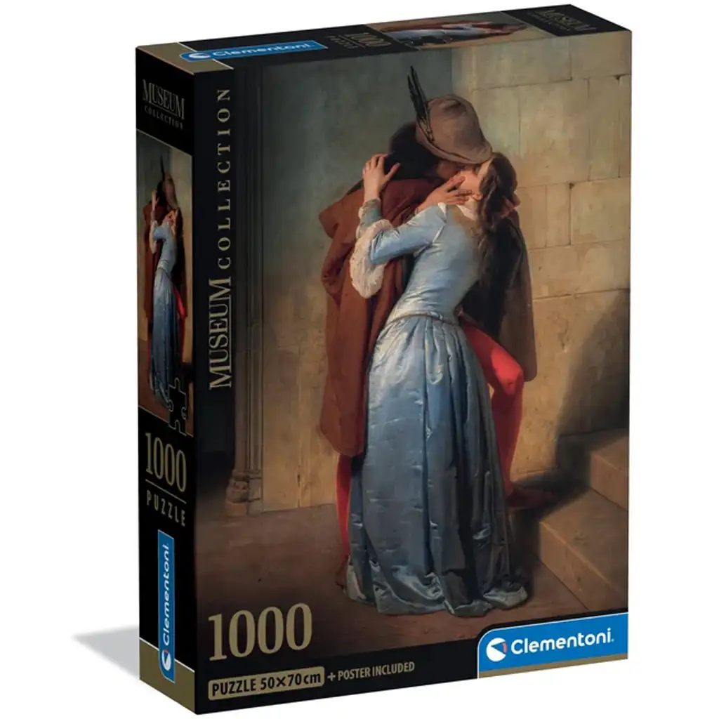 Museum Collection: Hayez - A csók HQC 1000db-os puzzle poszterrel - Clementoni