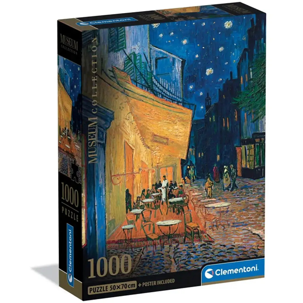 Museum Collection: Van Gogh - Kávézó terasz éjjel 1000 db-os puzzle poszterrel - Clementoni