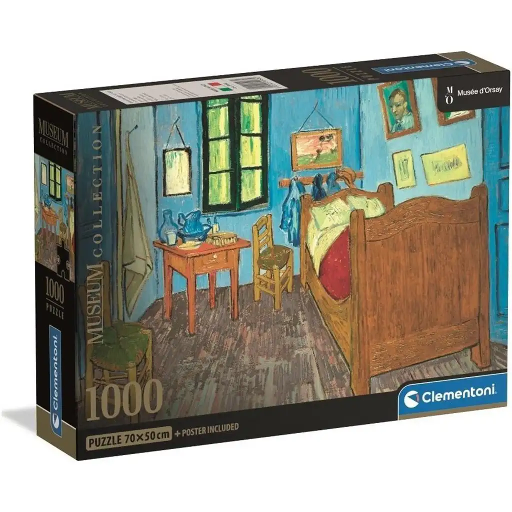 Museum Collection: Van Gogh - Van Gogh szobája Arles-ban 1000 db-os puzzle poszterrel - Clementoni