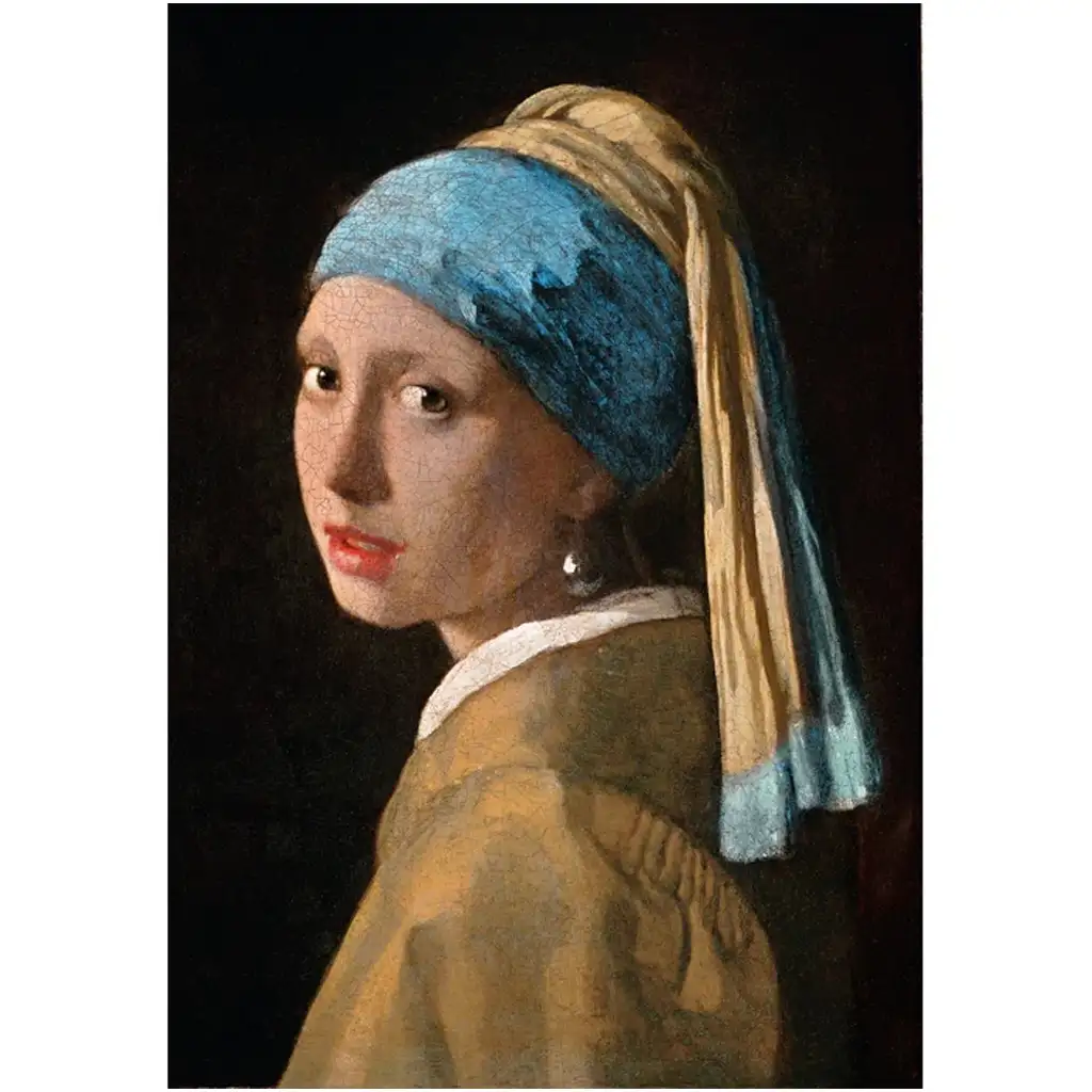 Museum Collection: Johannes Vermeer - Leány gyöngy fülbevalóval 1000 db-os puzzle poszterrel - Clementoni kép 2