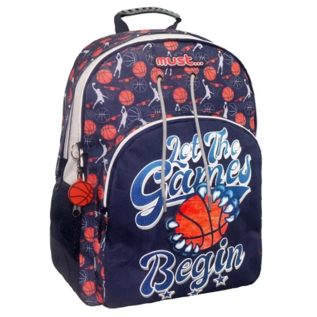 Must Energy: Let The Games Begin ergonomikus iskolatáska hátizsák