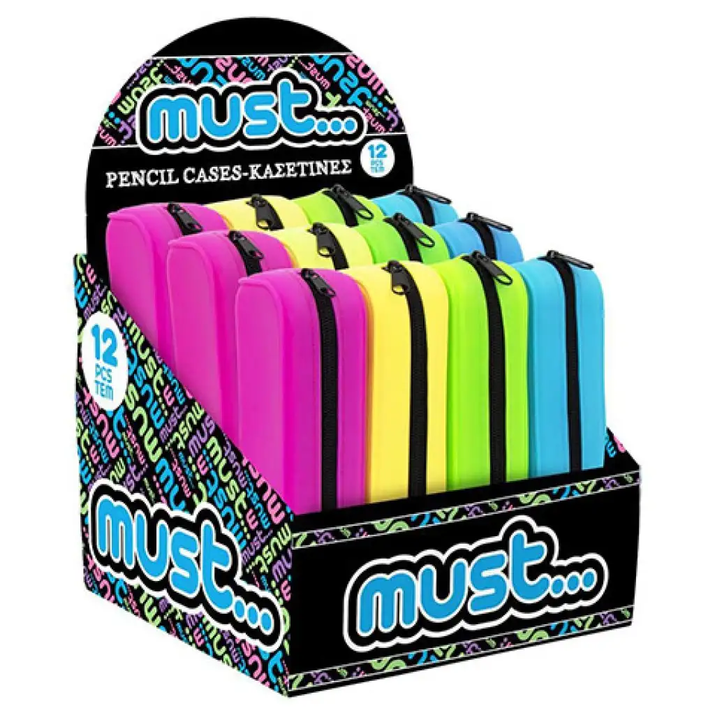 Must... Henger alakú szilikon tolltartó többféle változatban