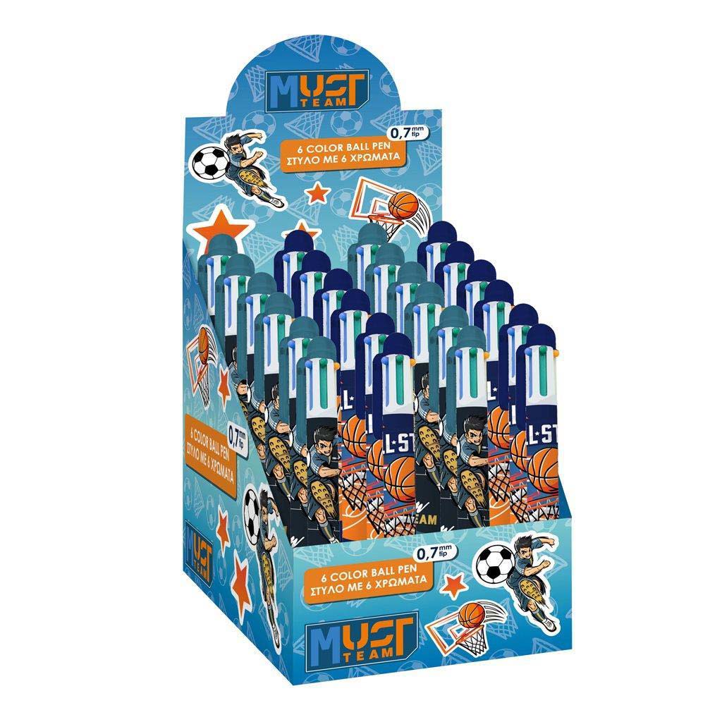 Luna: Must Team fiús mintás 6 színű golyóstoll többféle 1db