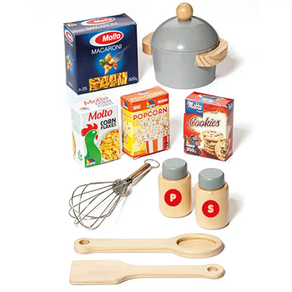 Molto: Nature Nagy játékkonyha fa játékszett 10db kiegészítővel kép 2