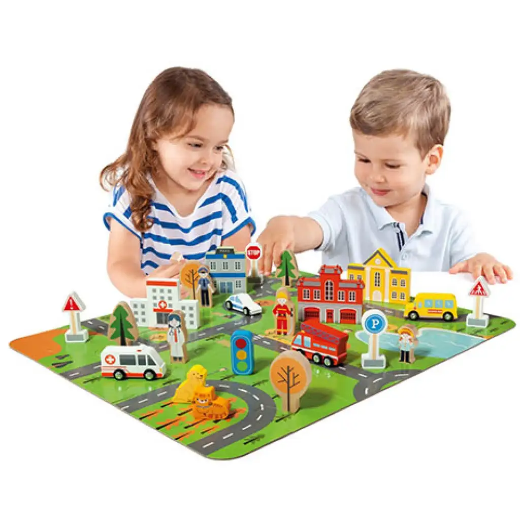 Molto: Nature My First város fa játékszett 55db-os kép 4