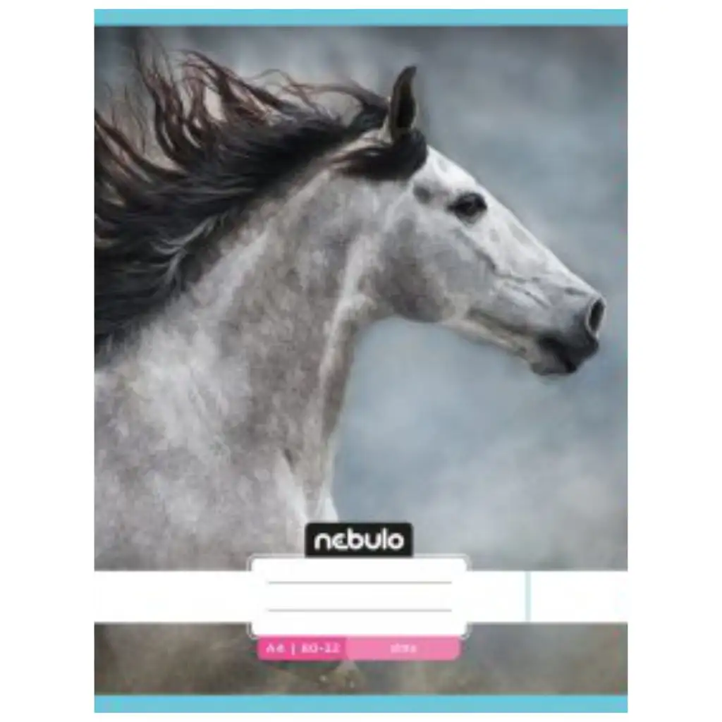 Nebulo: Szürke ló sima füzet A4 80-32