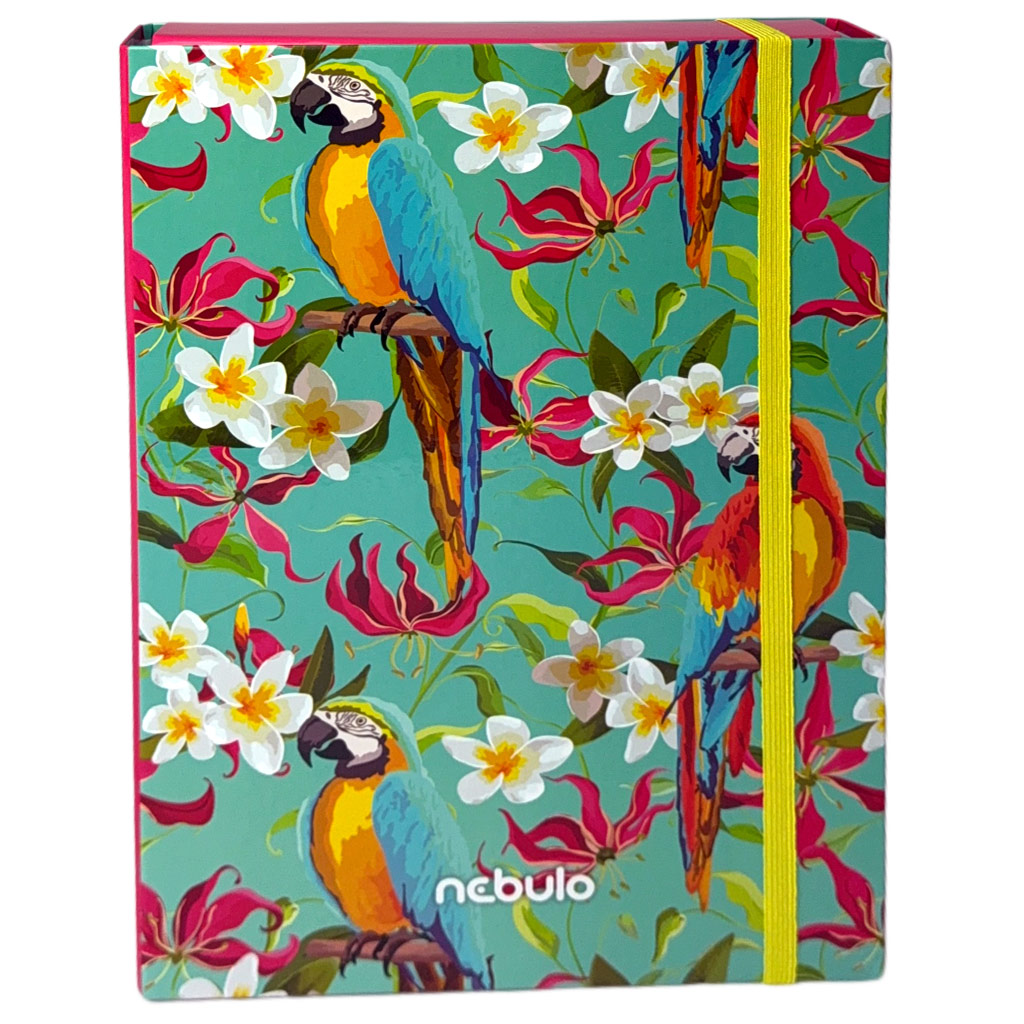 Nebulo: Füzetbox A/4-es méretben papagájos mintával
