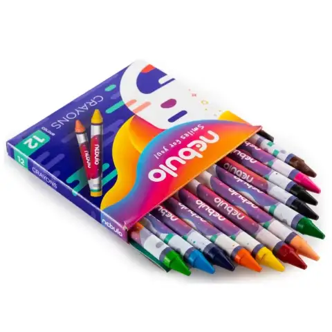 Nebulo: Színes zsírkréta szett 12db-os kép 2