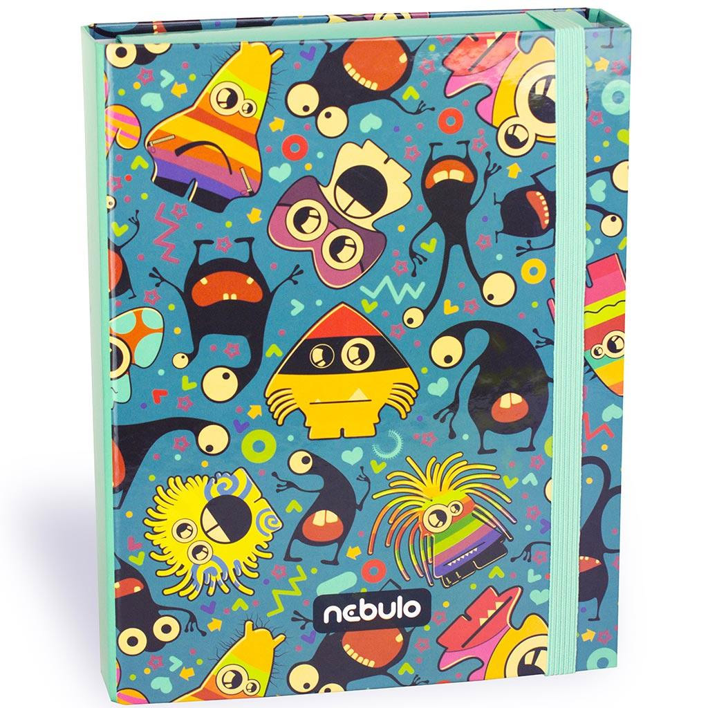 Nebulo: Füzetbox A/5-ös méretben vicces szörnyek mintával