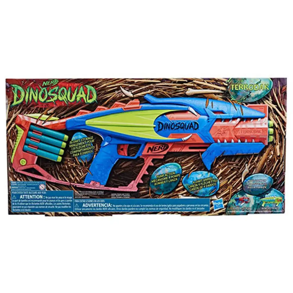 Nerf Dinosquad Terrodak szivacslövő fegyver 12 lőszerrel - Hasbro kép 2