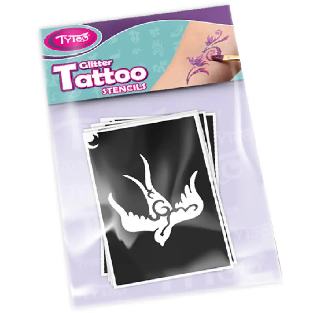 Női 1 csillámtetoválás sablon szett 10db-os