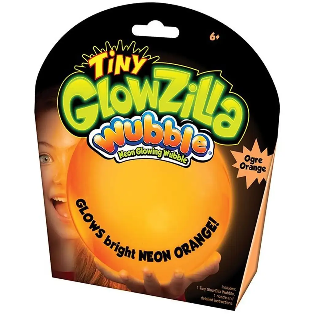 Tiny Glowzilla Wubble világító neon buboréklabda narancssárga színben 30cm