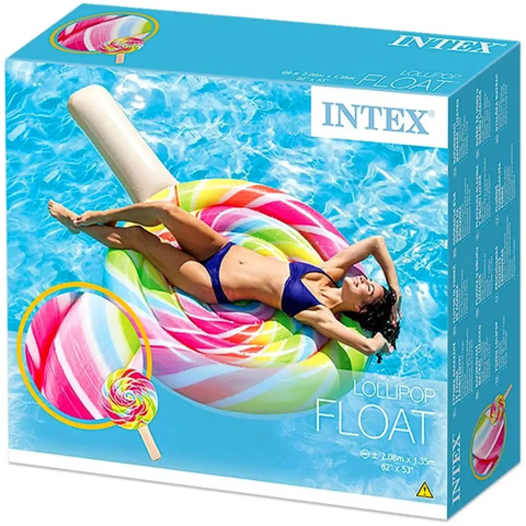 Színes nyalóka felfújható matrac 208x135cm - Intex kép 3