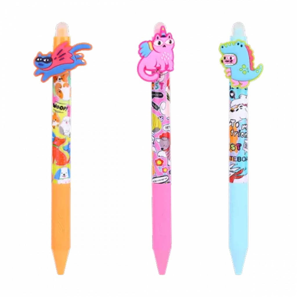 Nebulo: Jelmezes macskák nyomógombos radírozható zseléstoll többféle 1db