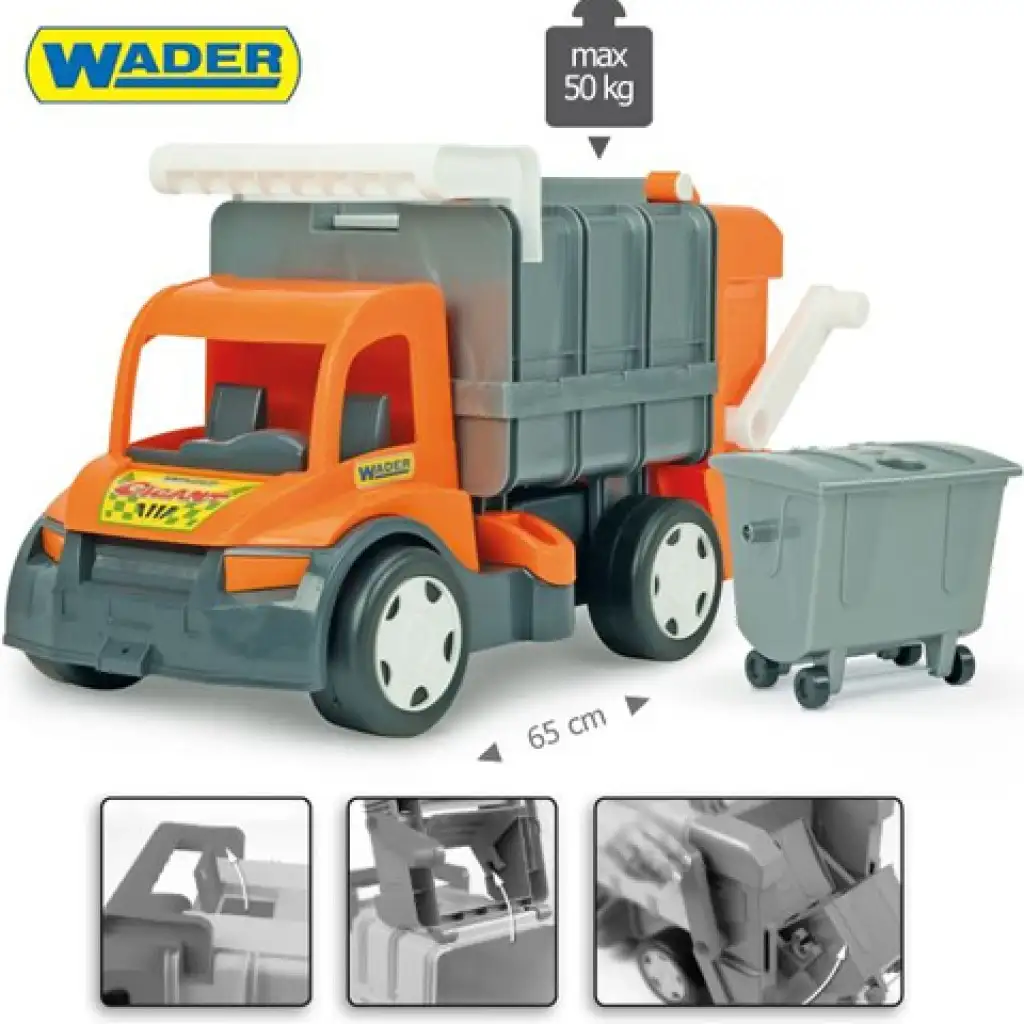 Óriás kukásautó 65cm - Wader kép 2