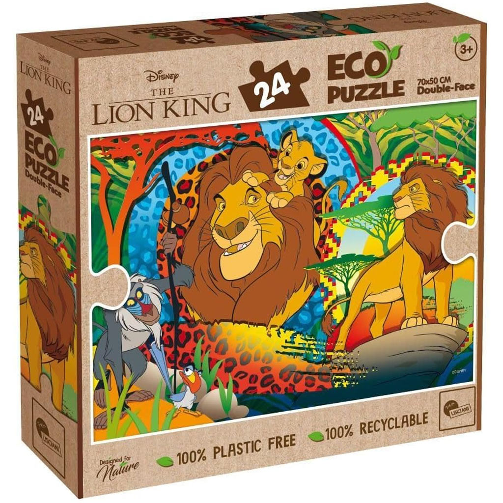 Oroszlánkirály 2 az 1-ben 24db-os Eco maxi puzzle és színező 70x50cm - Lisciani