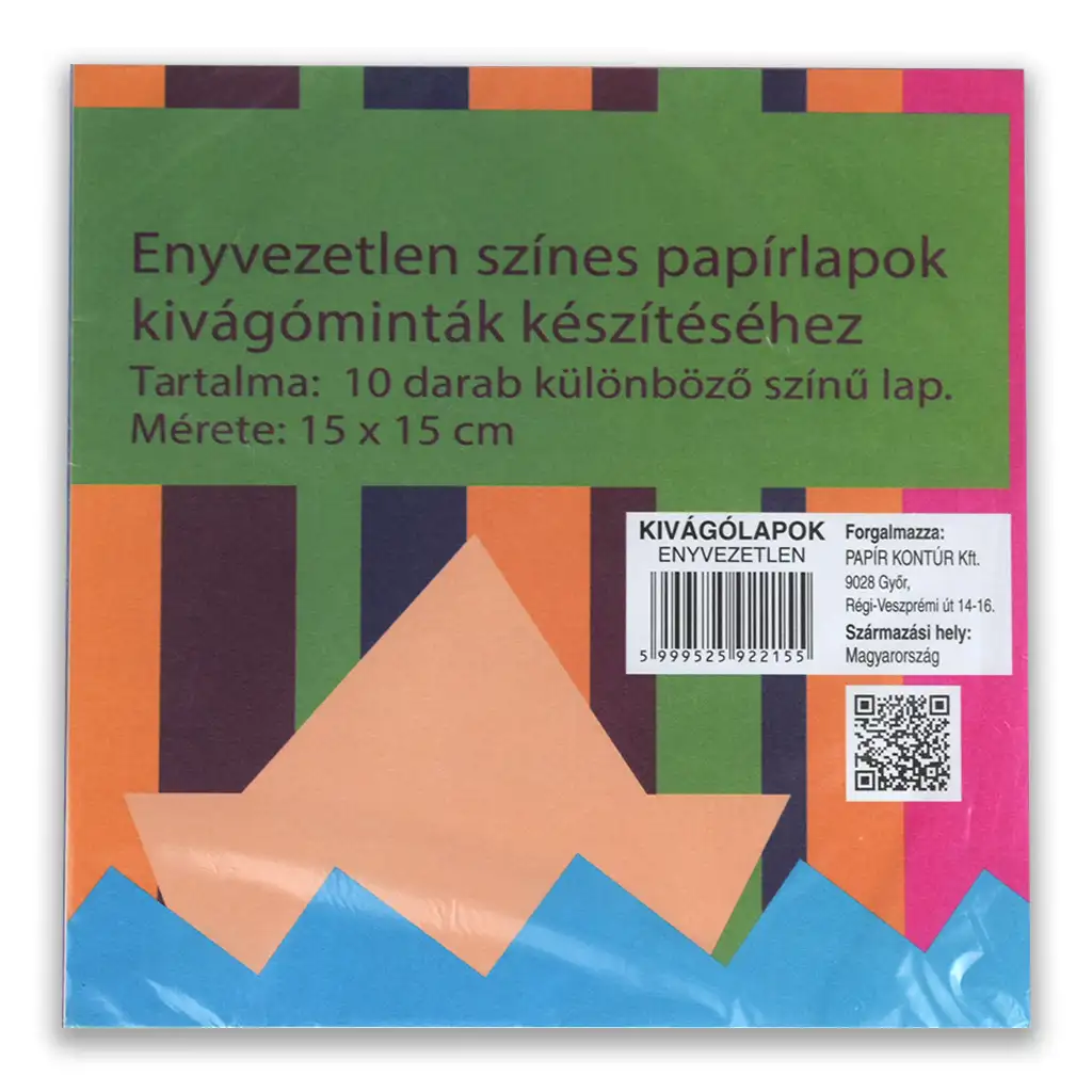 Enyvezetlen kivágólap szett 15x15cm 10db-os