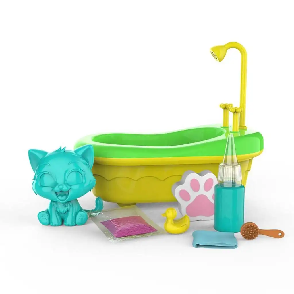 Washy Friends: Color Reveal Pancsoló cicusok káddal és kiegészítőkkel - Cirmi kép 2