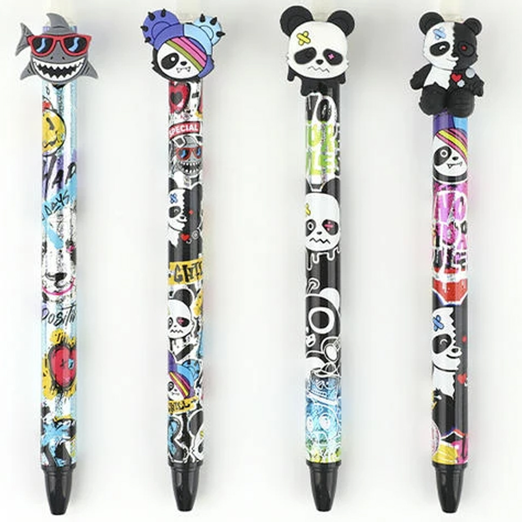 Nebulo: Panda mintás radírozható nyomógombos zselés toll több változatban 1db