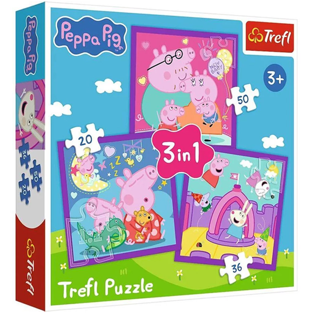 Peppa malac 3 az 1-ben 20-36-50db-os puzzle - Trefl