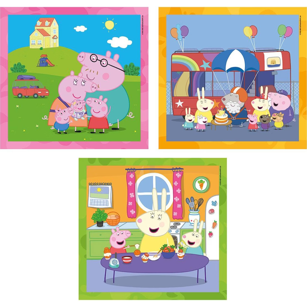Peppa malac 3x48db-os Super Color puzzle - Clementoni kép 2