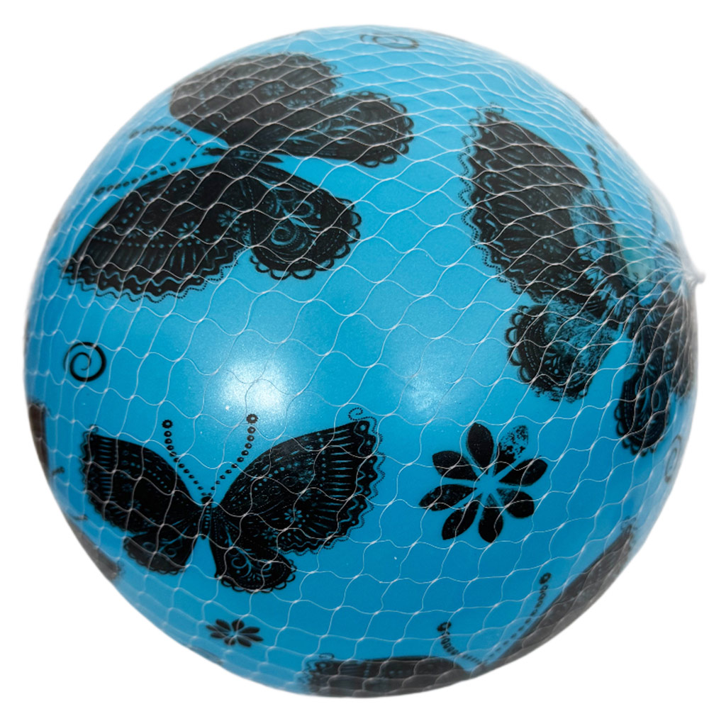 Pillangó mintás gumilabda virágos mintával 23cm többféle változatban 1db kép 2