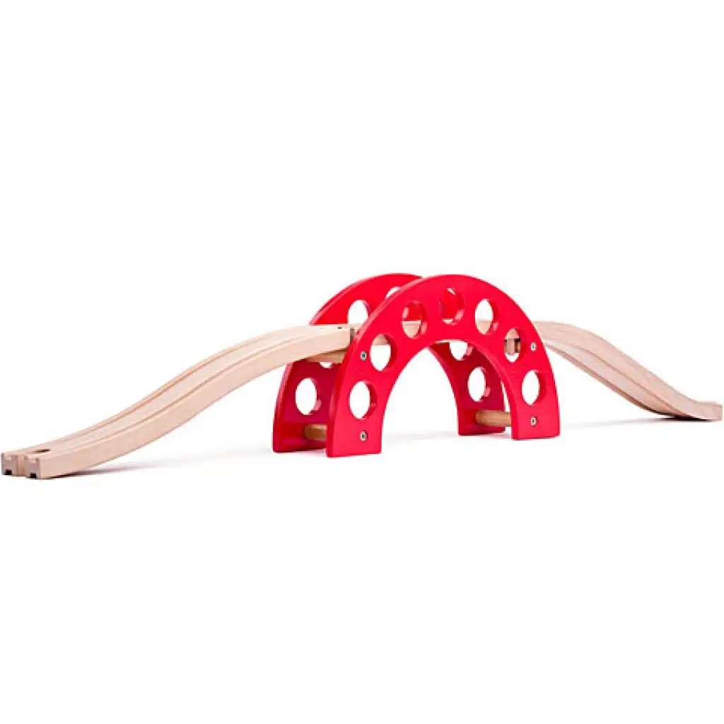 Piros fa vasúti híd sínelem - Woodyland kép 2