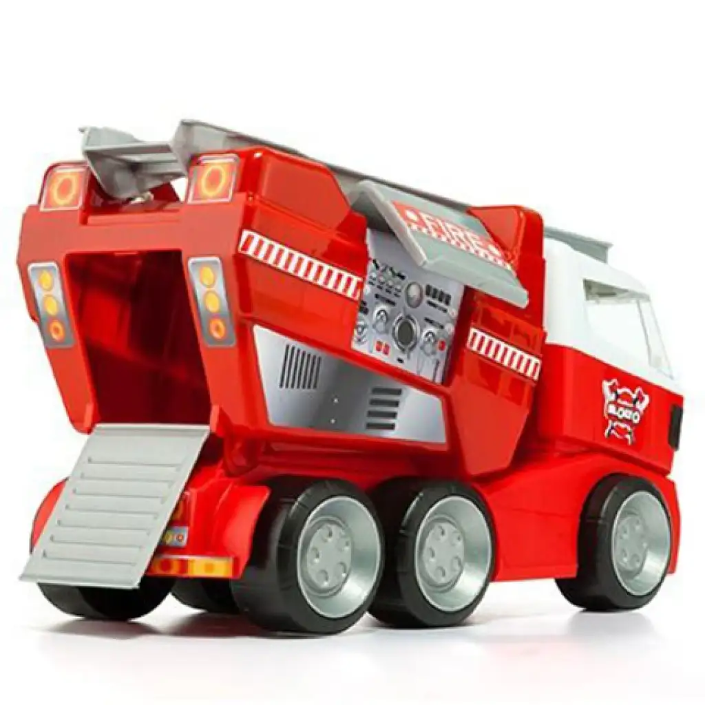 Molto: Piros színű létrás tűzoltóautó 40cm kép 3