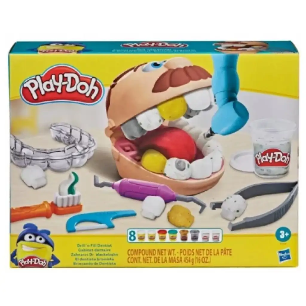 Play-Doh: Dr. Drill N Fill fogorvosi gyurmaszett kiegészítőkkel - Hasbro